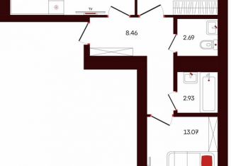 Продам трехкомнатную квартиру, 61.8 м2, Октябрьский
