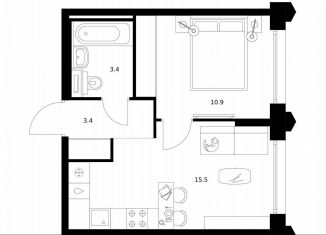 Продается 1-ком. квартира, 33.2 м2, Москва, район Западное Дегунино, ЖК Бусиновский Парк, к22.2