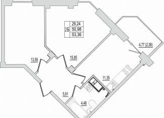 Продается двухкомнатная квартира, 53.4 м2, Псков, Линейная улица, 87, ЖК Смарт-квартал