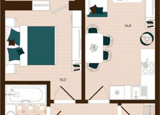 Продаю 2-комнатную квартиру, 39.1 м2, Тула