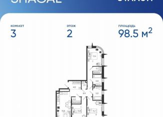 Продажа 3-комнатной квартиры, 98.3 м2, Москва, улица Петра Кончаловского, 7к2, метро ЗИЛ