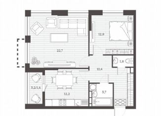 Продаю 2-комнатную квартиру, 63.6 м2, Дагестан, ЖК Гранатовый, блок16