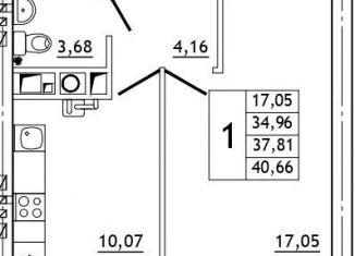 Продажа 1-комнатной квартиры, 40.7 м2, деревня Алтуховка, Олимпийская улица, 2