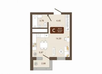 Продается квартира студия, 29.2 м2, Новокузнецк, Макеевская улица, 14