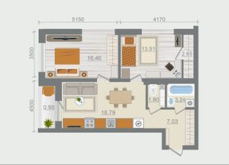 Продам 2-комнатную квартиру, 64.4 м2, деревня Разбегаево