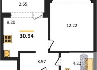 Продам однокомнатную квартиру, 30.9 м2, Воронеж, ЖК Высота