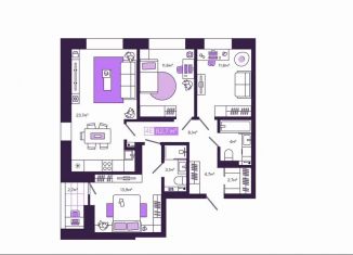 Продам 4-комнатную квартиру, 83.2 м2, Чита, улица Генерала Белика, 3к3