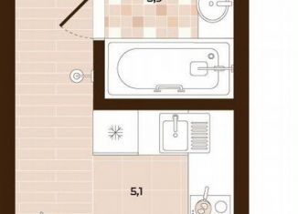Продаю квартиру студию, 25.4 м2, Тула, Центральный территориальный округ