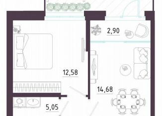 Продам 1-комнатную квартиру, 53.2 м2, Тула, Пряничная улица, 9