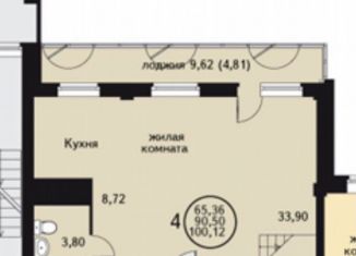 Продаю квартиру свободная планировка, 100 м2, Пермь, улица Старцева, 143, ЖК Авиатор