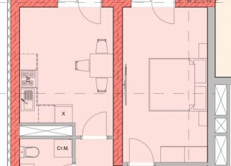 Продам 2-ком. квартиру, 52.1 м2, Грозный, Путинский район, улица Нурсултана Абишевича Назарбаева, 7