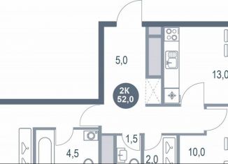 Продаю 2-комнатную квартиру, 52 м2, Котельники, микрорайон Новые Котельники, 11