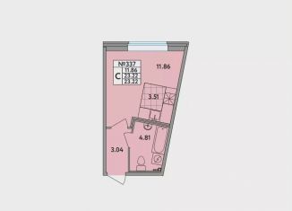 Продам квартиру студию, 22.8 м2, деревня Новое Девяткино, Главная улица, 2, ЖК Удача