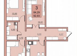 Продается 3-ком. квартира, 84.3 м2, Саратов, улица имени Н.В. Кузнецова, 1