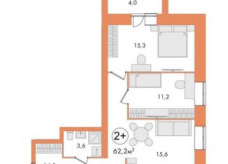 Продажа 2-ком. квартиры, 62.2 м2, Ишим, улица Ленина