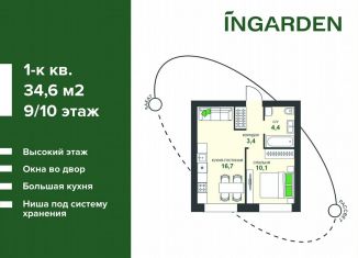 Продажа однокомнатной квартиры, 34.6 м2, Бузулук, Рабочая улица, 70