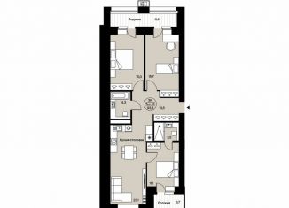 Продается трехкомнатная квартира, 93.8 м2, Сыктывкар, Октябрьский проспект, 137, район Орбита