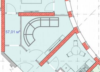 Продается 2-комнатная квартира, 57 м2, Грозный, Путинский район, улица Нурсултана Абишевича Назарбаева, 7