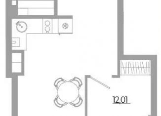 Продаю 1-ком. квартиру, 44.6 м2, Астрахань