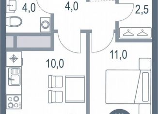 Продам 1-комнатную квартиру, 33 м2, Котельники, микрорайон Новые Котельники, 11