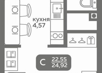 Продаю квартиру студию, 24.9 м2, Тюмень, улица Вадима Бованенко, 10