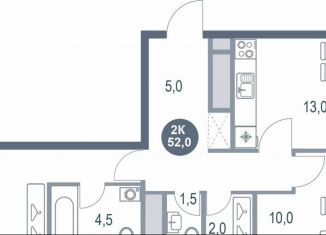 Продаю 2-ком. квартиру, 52 м2, Котельники, микрорайон Новые Котельники, 11