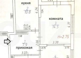 Продается 2-комнатная квартира, 52.4 м2, Анапа, улица Тургенева, 260, ЖК Тургеневский