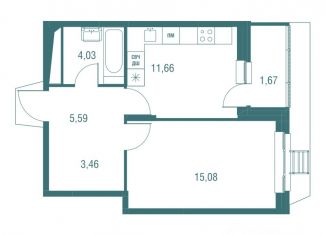 Продажа 1-комнатной квартиры, 41.5 м2, Одинцово