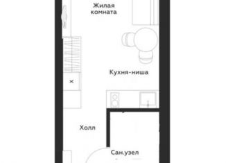 Квартира на продажу студия, 15 м2, Екатеринбург, улица Академика Бардина, 11к1, улица Академика Бардина