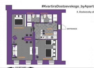 Продается 2-комнатная квартира, 59.5 м2, Санкт-Петербург, улица Достоевского, 4, улица Достоевского