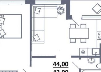 Продажа двухкомнатной квартиры, 44 м2, Оренбургская область, Фестивальная улица, 23к1