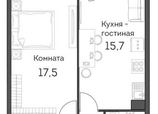 Однокомнатная квартира на продажу, 42.4 м2, посёлок Коммунарка, ЖК Аквилон Парк, Фитарёвская улица, 6