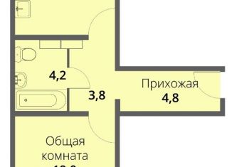 Продается 1-ком. квартира, 46.5 м2, Орловская область, Зареченская улица, 6к3