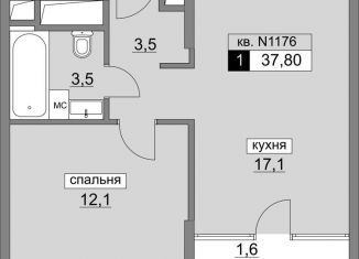 Продается 1-ком. квартира, 37.8 м2, поселение Московский, Родниковая улица, 30к3, ЖК Румянцево-Парк