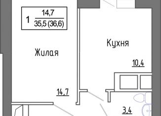 Продажа 1-ком. квартиры, 35.5 м2, деревня Сабурово, ЖК ЗаМитино