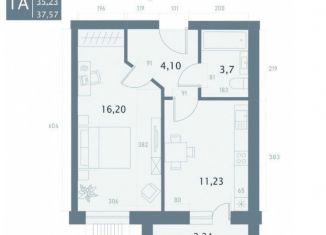 Продаю однокомнатную квартиру, 37.5 м2, Казань, Портовая улица, 37к2, ЖК Живи на Портовой