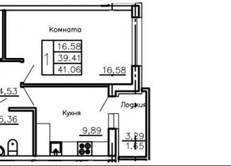 Продается однокомнатная квартира, 41.1 м2, Воронеж, ЖК Университетский, улица Ломоносова, 80