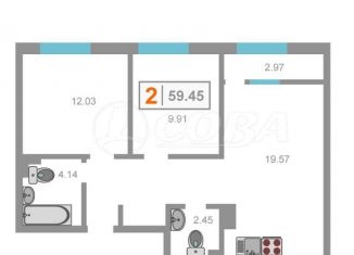 Продажа двухкомнатной квартиры, 59 м2, Тобольск, 6-й микрорайон, 110к1