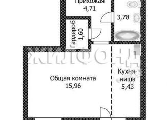 Продаю однокомнатную квартиру, 32.4 м2, Барнаул, Пролетарская улица, 151, ЖК Ютссон