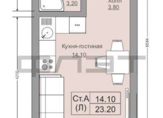 Продажа квартиры студии, 23.2 м2, деревня Куюки, Молодёжная улица, 29