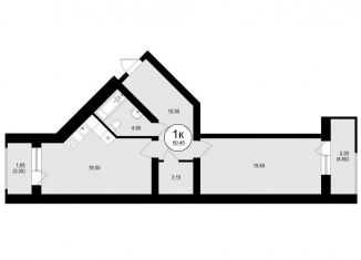 Продажа однокомнатной квартиры, 60.5 м2, Самара