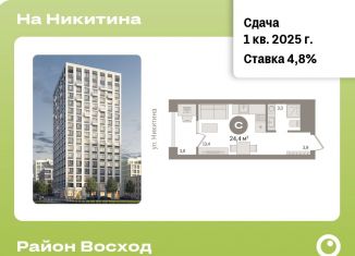 Продам квартиру студию, 24.4 м2, Новосибирск, улица Декабристов, 10к8, ЖК Урбан-виллы на Никитина