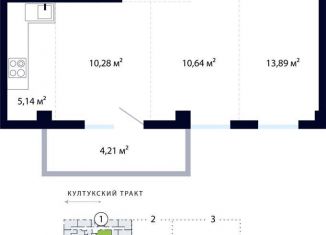 3-ком. квартира на продажу, 56 м2, рабочий поселок Маркова, улица Академика Герасимова, 6