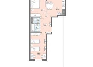 Продажа двухкомнатной квартиры, 73.5 м2, Санкт-Петербург, ЖК Цивилизация на Неве