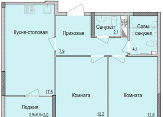 Продается двухкомнатная квартира, 55.4 м2, Ижевск, жилой район Ракетный