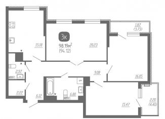 Продаю 3-ком. квартиру, 98.2 м2, Самара, Советский район