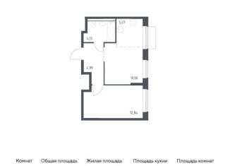 2-комнатная квартира на продажу, 37 м2, Москва, жилой комплекс Квартал Домашний, 1, станция Курьяново