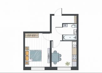 Продается 1-комнатная квартира, 31.8 м2, Киров, Чистопрудненская улица, 17, Ленинский район