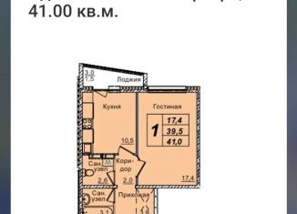 Продам однокомнатную квартиру, 41 м2, Кемерово, Рудничный район, улица Серебряный Бор, 24к2