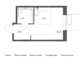 Квартира на продажу студия, 21.7 м2, поселение Рязановское